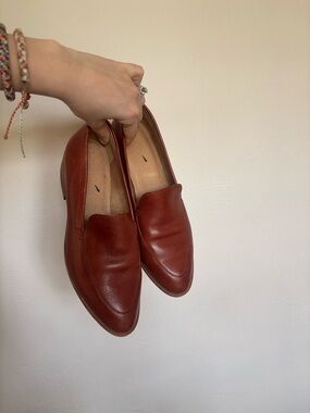Madewell Classic Leather Slip-On Francis Loafers in Brown Womens 6.5